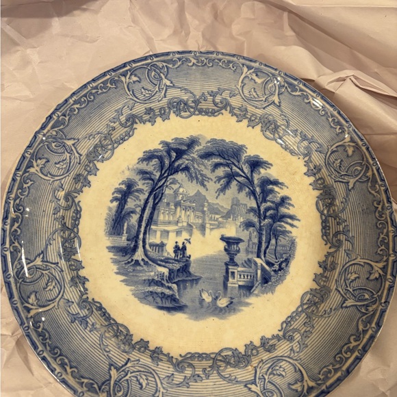 Antique Venus Blue & White Transferware Plate